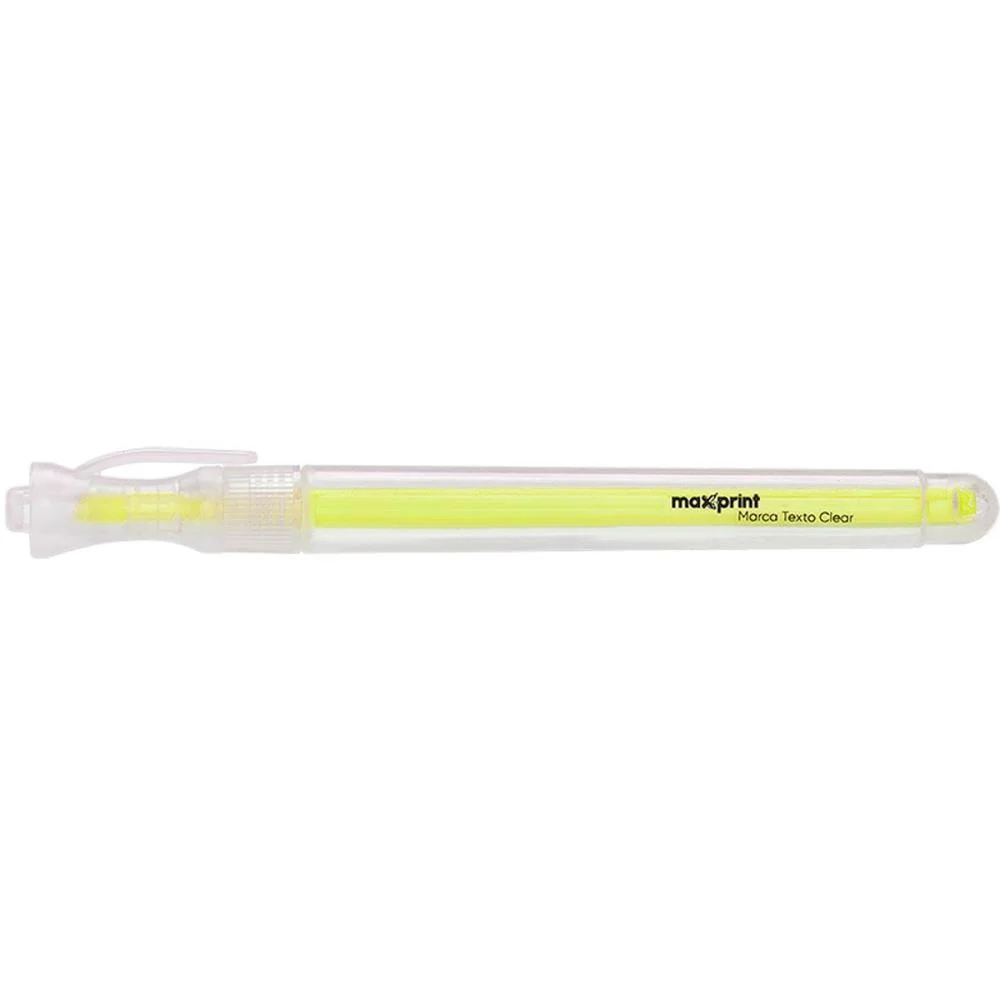 Caneta Marca Texto Clear Amarela Maxprint (Cx.c/12) - imagem 3