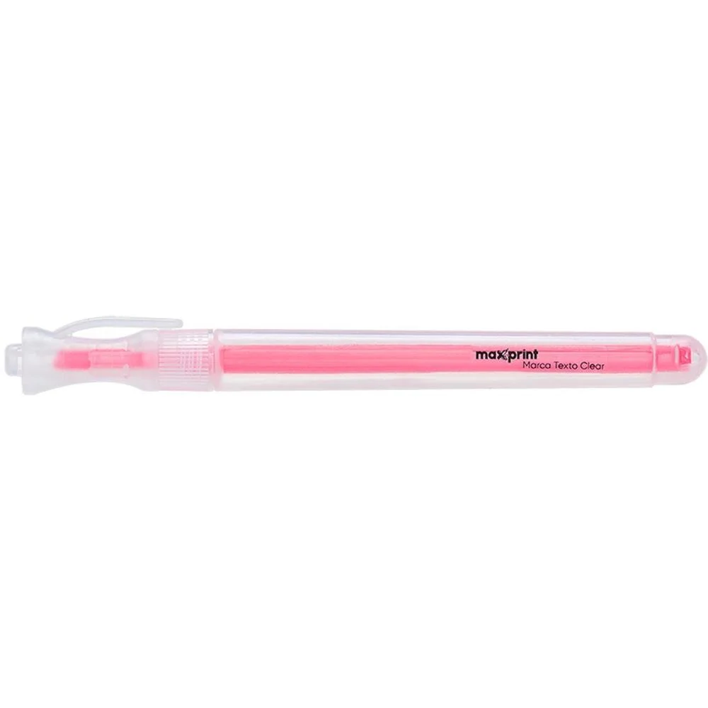 Caneta Marca Texto Clear Rosa Maxprint (Cx.c/12) - imagem 2
