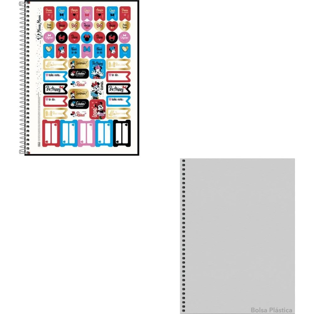 Caderno 10X1 Capa Dura Minnie 160Fls Fit Tilibra (Pct.c/04) - imagem 4