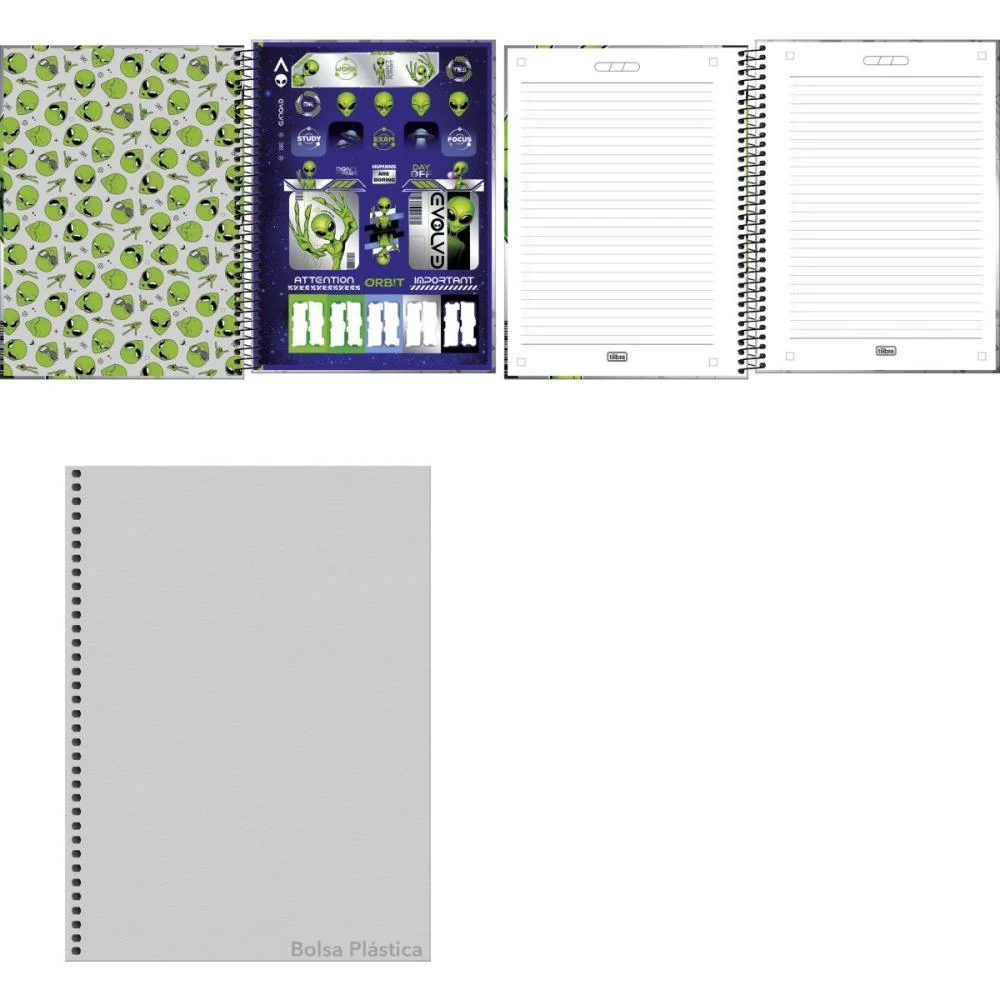 Caderno 01X1 Capa Dura Orbit 80Fls Connect Tilibra (Pct.c/04) - imagem 3