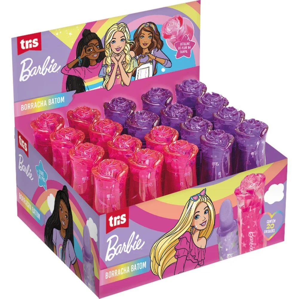 Borracha Decorada Barbie Batom 2 Cores Summit (Dp.c/20) - imagem 2