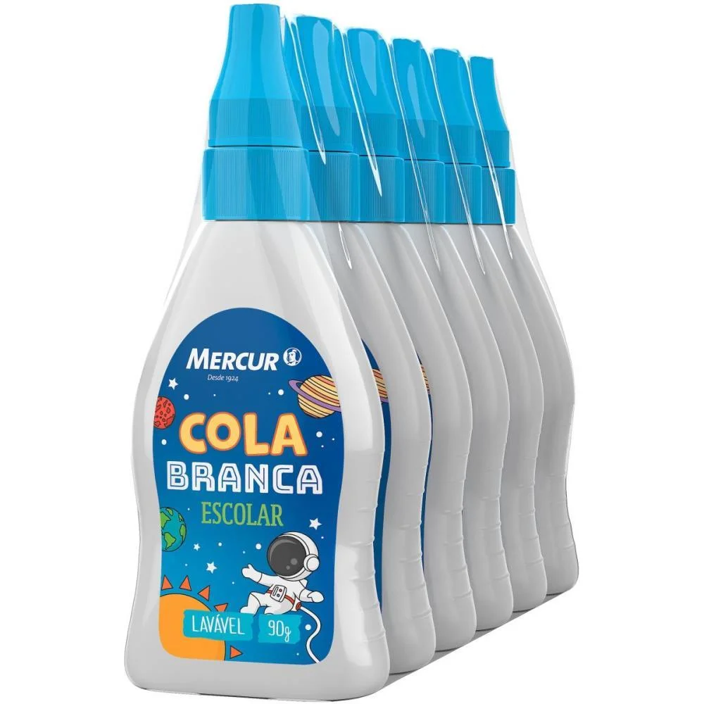 Cola Escolar 90G Branca Sistema Solar Mercur (Pct.c/06) - imagem 3
