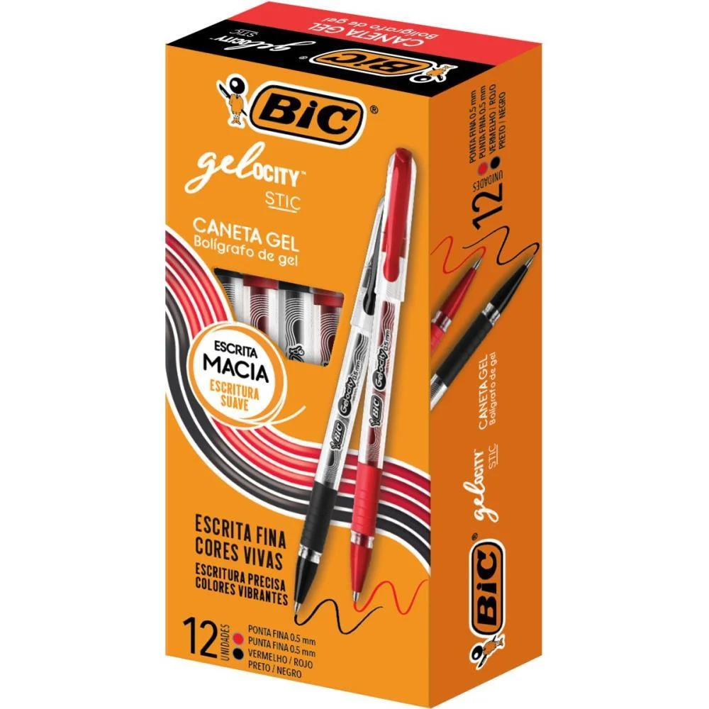Caneta Gel Bic Gelocity Pt/Vm Bic (Cx.c/12) - imagem 2