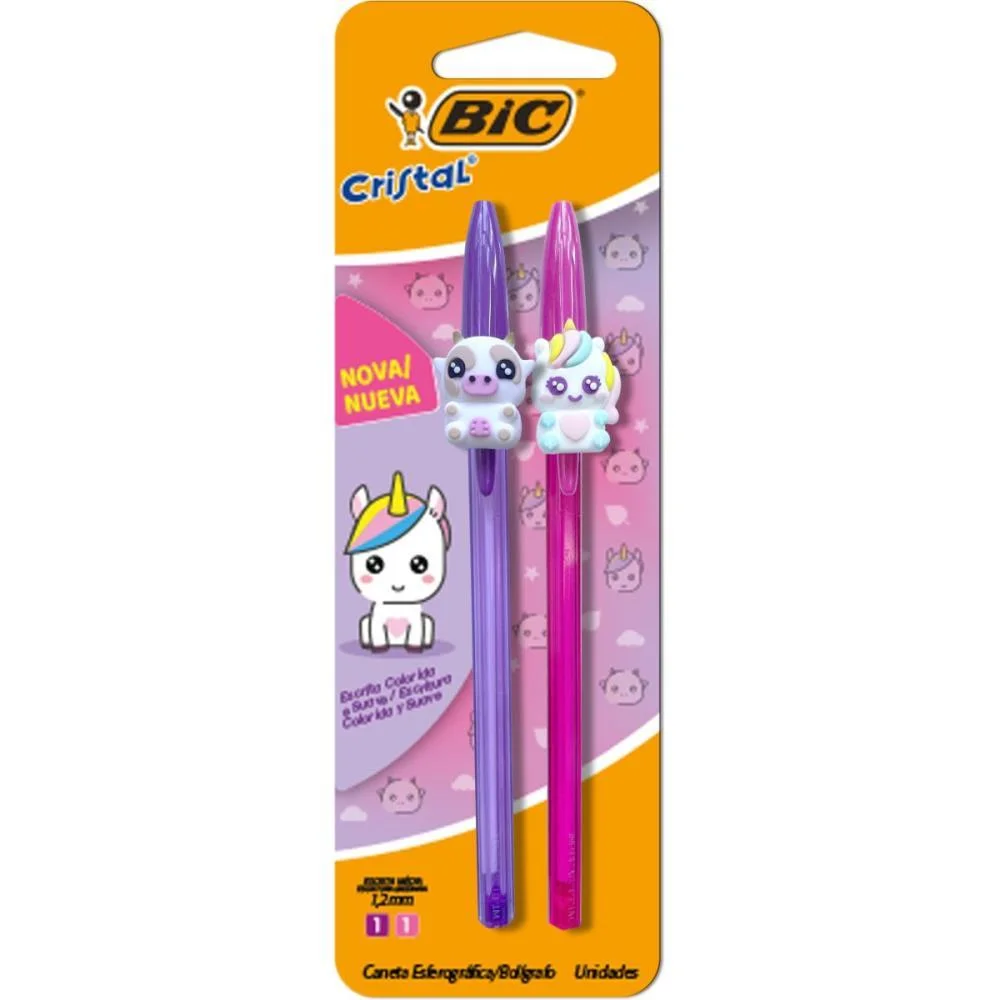 Caneta Esferografica Cristal Fashion Bichinho Rs/Rx Bic (Bl.c/02) - imagem 4