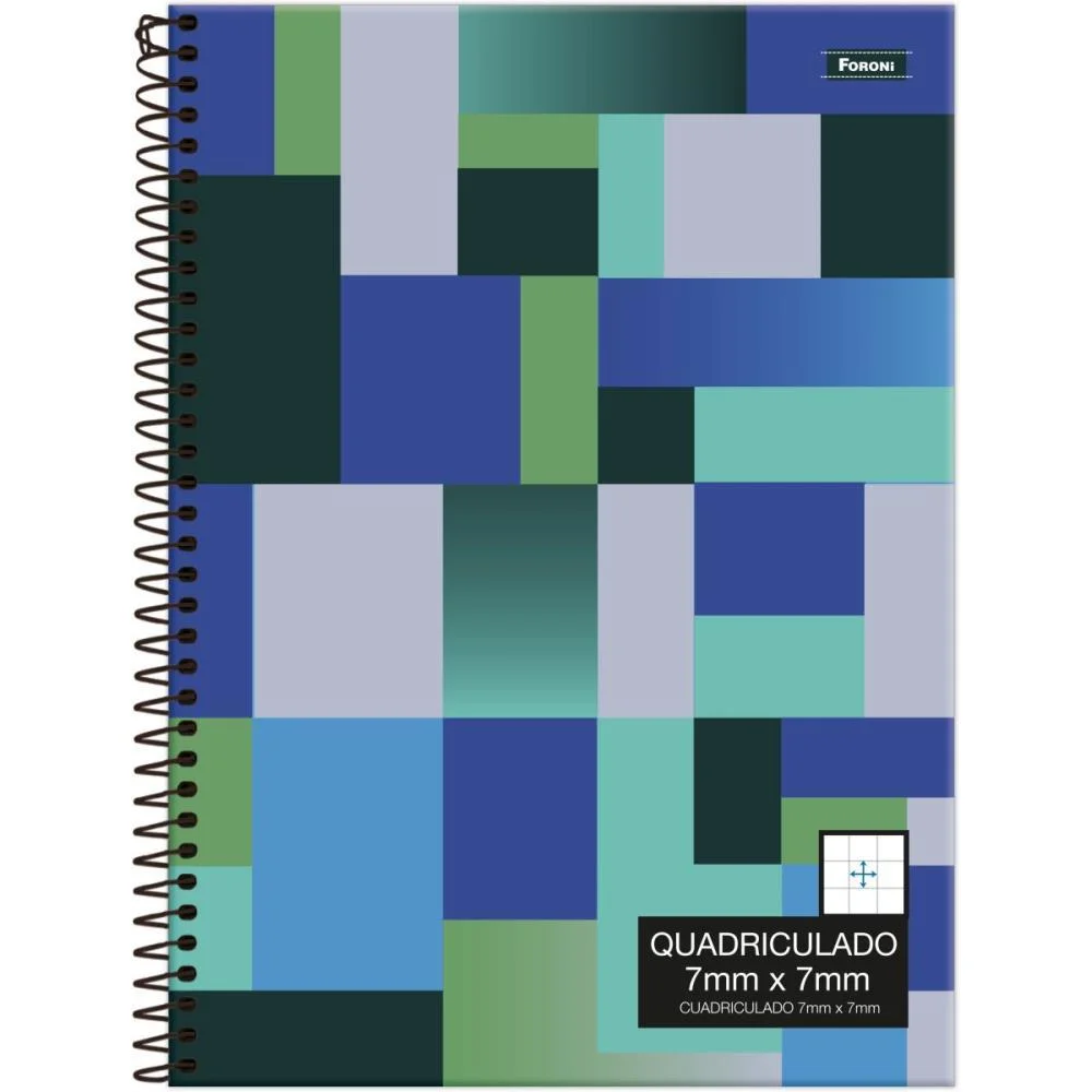 Caderno Quadriculado Univers. 7X7Mm 80F Espiral Cd Foroni (Pct.c/04) - imagem 2