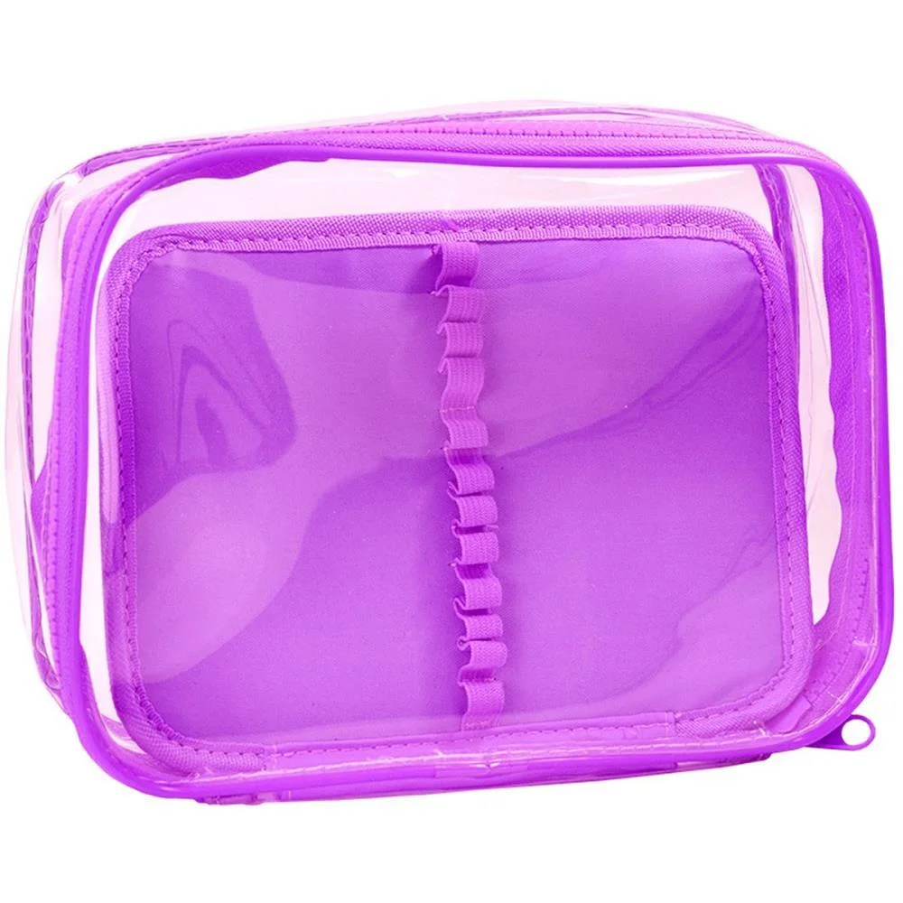 Estojo Box Pvc Lilas Cristal G C/Divisori Dac (Unidade) - imagem 2