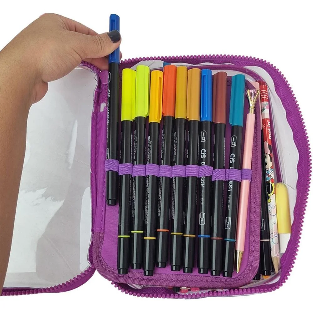 Estojo Box Pvc Lilas Cristal G C/Divisori Dac (Unidade) - imagem 4