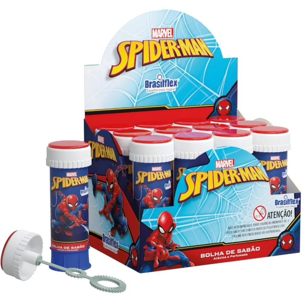 Bolha De Sabao Spider Man 60Ml C/Jogo Brasilflex (Cx.c/12) - imagem 2