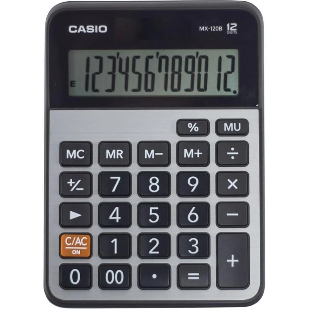 Calculadora De Mesa 12 Dig. Prata Solar/Bateria Casio (Unidade) - imagem 2