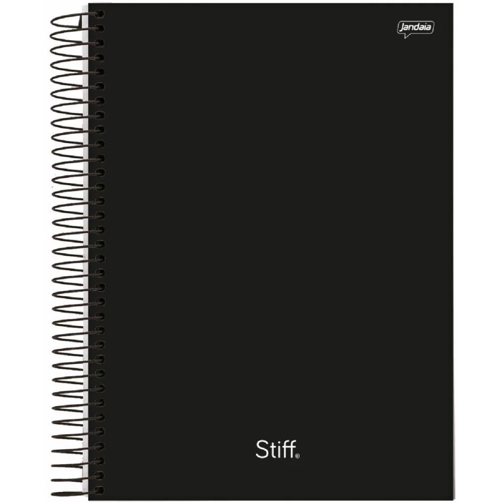 Caderno 01X1 Capa Dura Stiff Slim 80Fls. Preto Jandaia (Pct.c/04) - imagem 3