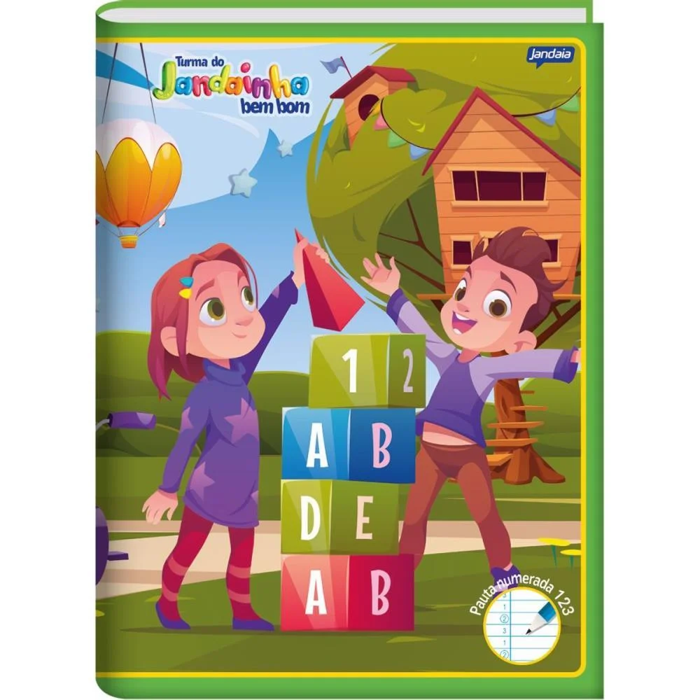 Caderno Brochurao Capa Dura Jandainha Bem Bom Verde 80Fls Jandaia (Pct.c/05) - imagem 2