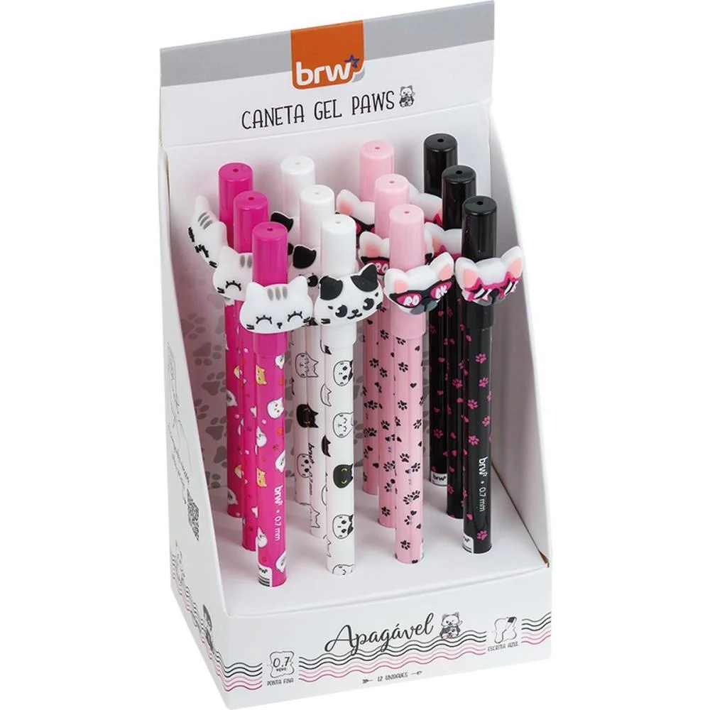 Caneta Gel Divert Gel Paws Apag.0.7Mm 4Mo Brw (Dp.c/12) - imagem 2