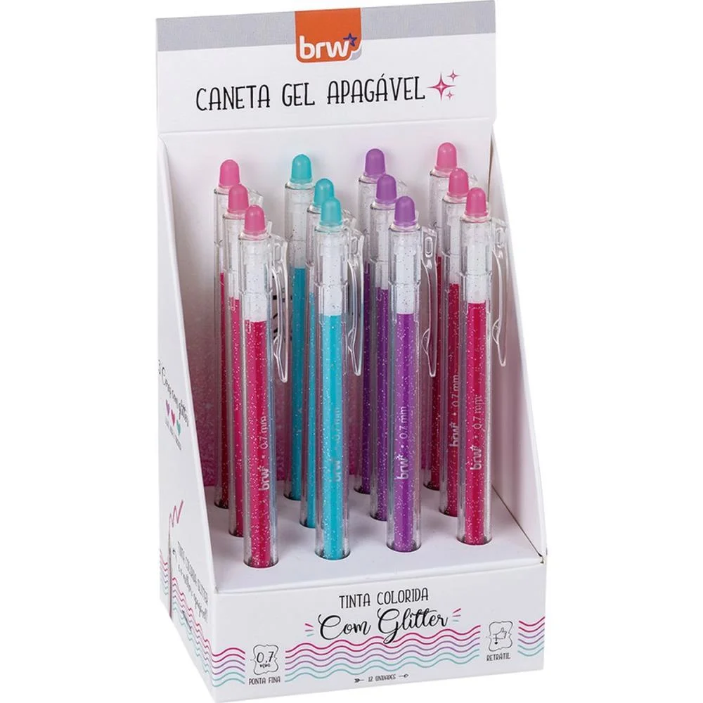 Caneta Gel Divert Gel Glit.apag.0.7Mm 3Co Brw (Dp.c/12) - imagem 2