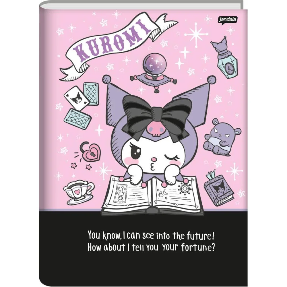 Caderno Brochurao Capa Dura Kuromi 80 Fls Jandaia (Pct.c/05) - imagem 6