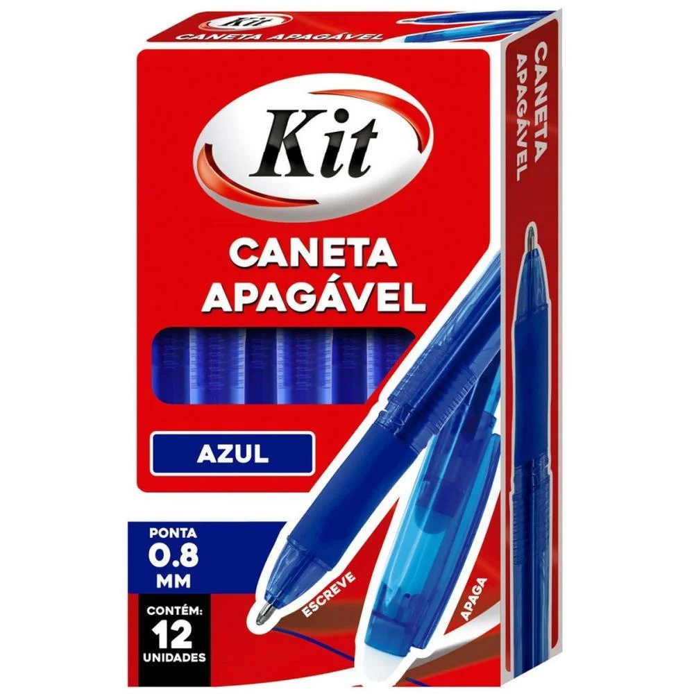 Caneta Apagavel Esferografica Multius.0.8Mm Az Kit (Cx.c/12) - imagem 2