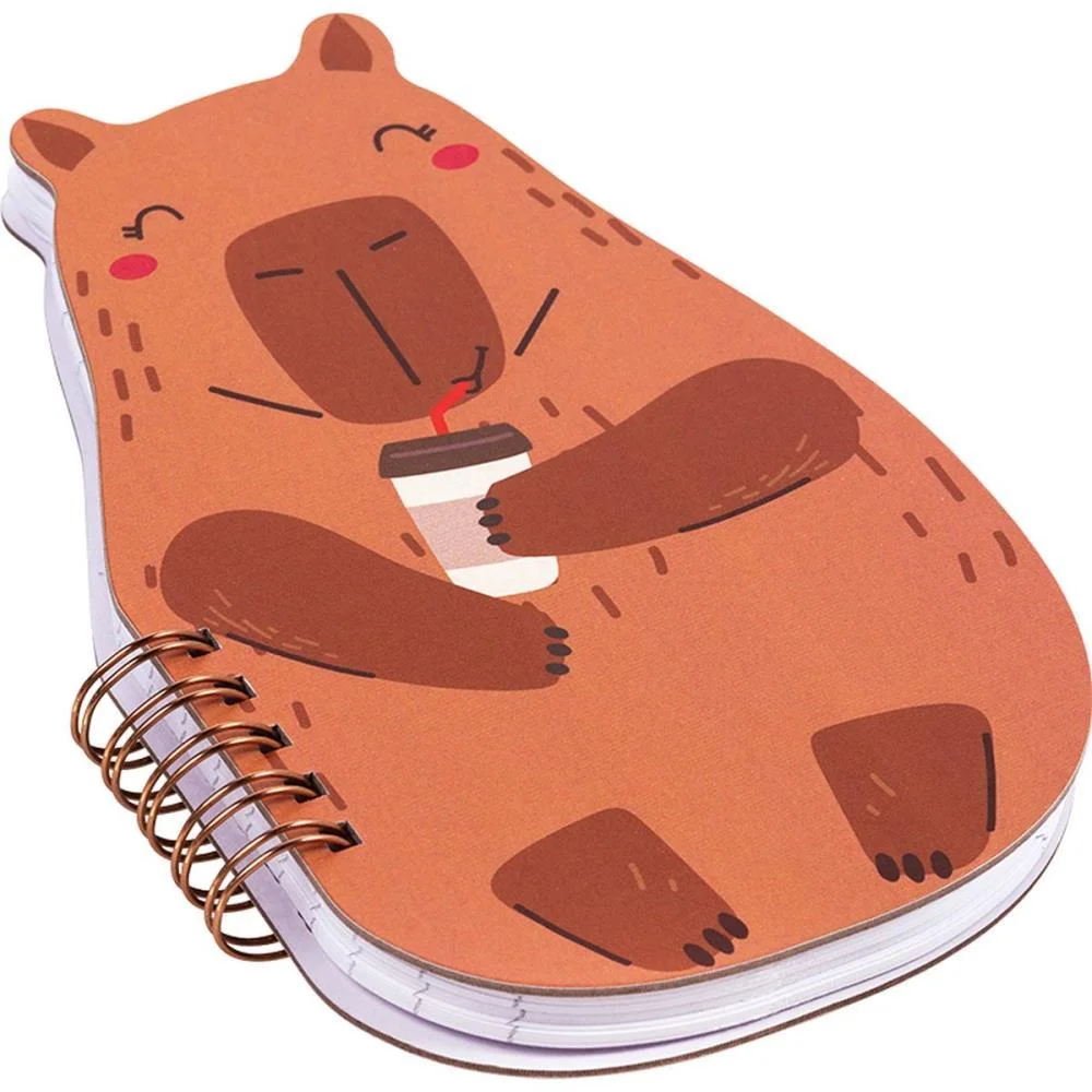 Caderneta Espiral Capa Dura Capivara E Panda Zoo 80Fl (S) Brw (Pct.c/04) - imagem 2