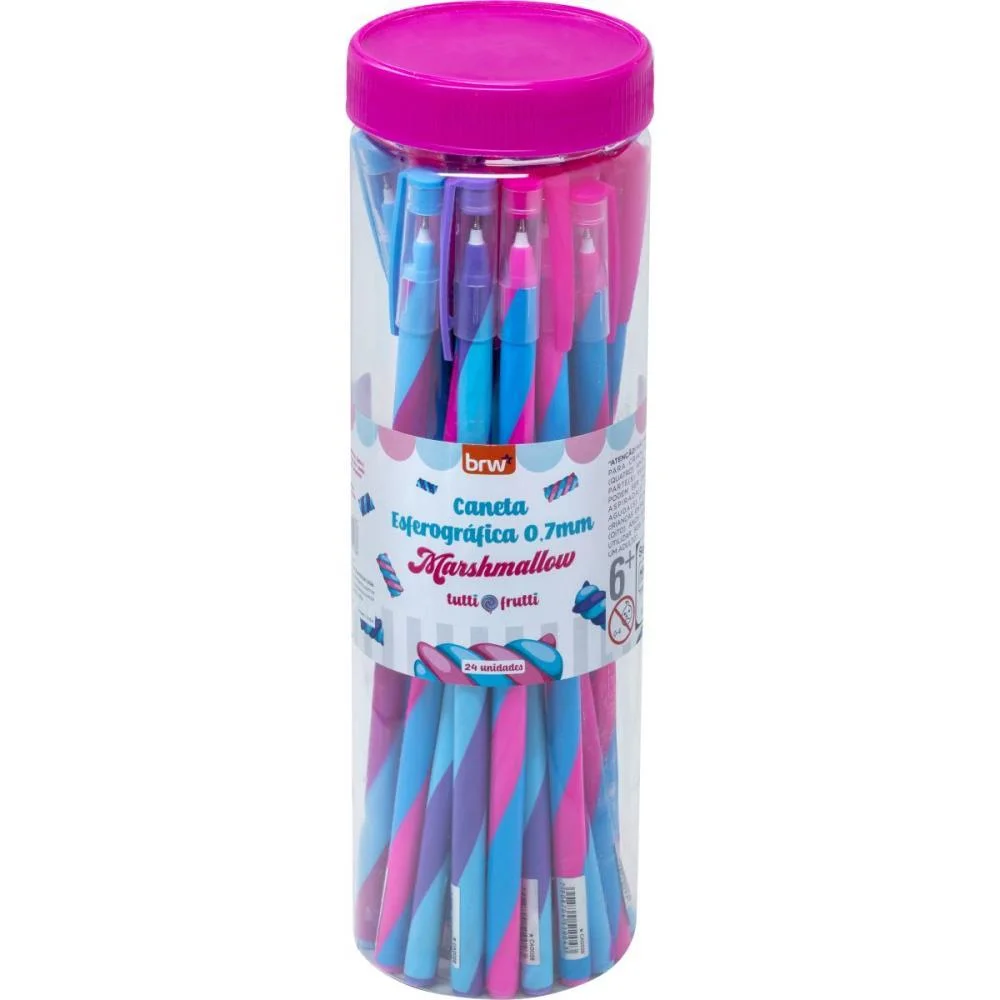 Caneta Esferografica Marshmallow 0,7Mm (S) Brw (Pote-24) - imagem 7
