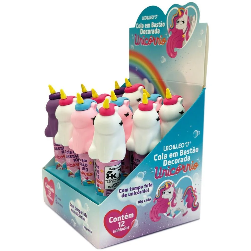 Cola Em Bastao Unicornio 3D 10G. 3 Modelos Leonora (Dp.c/12) - imagem 4