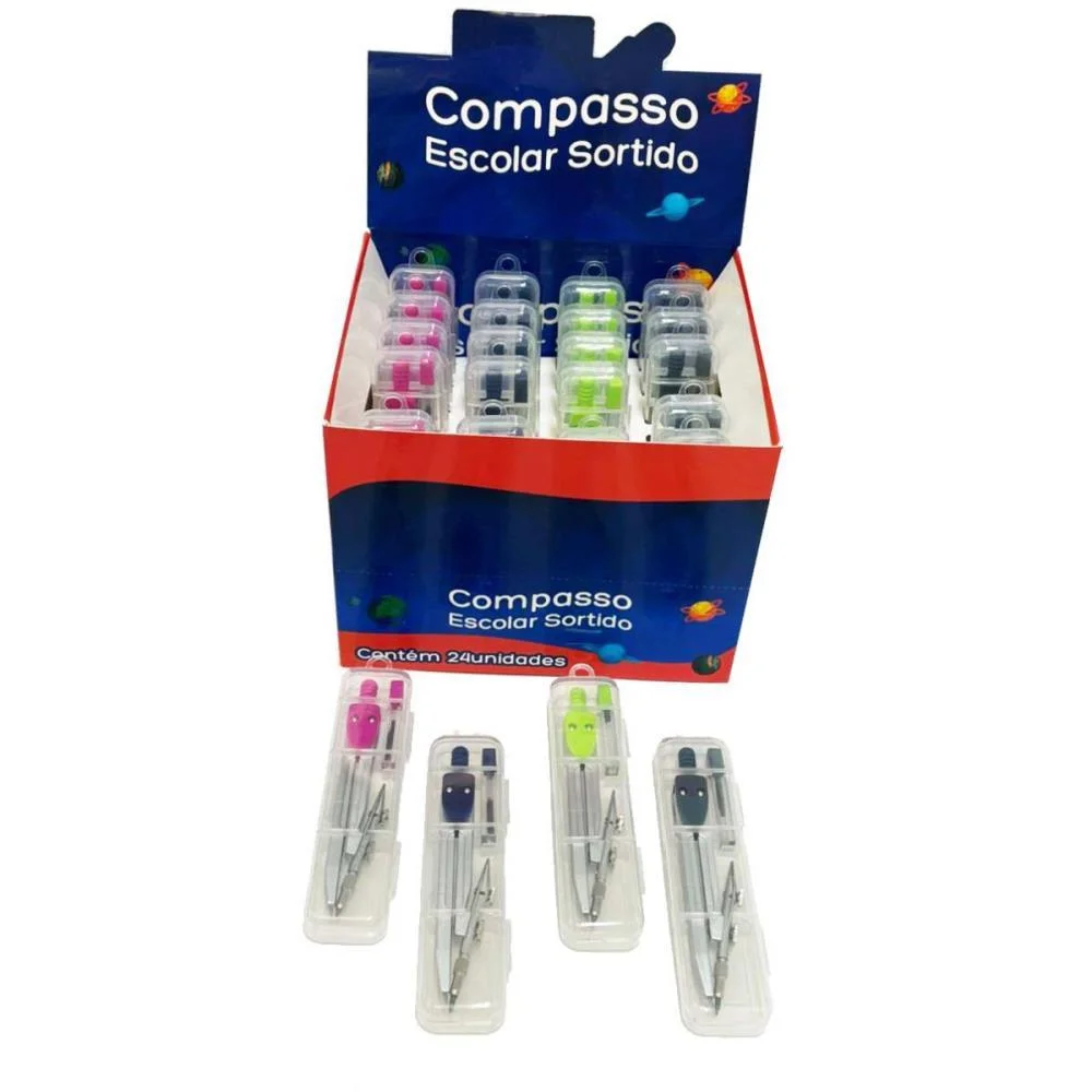 Compasso Escolar 4 Cores V.m.p. (Cx.c/24) - imagem 2