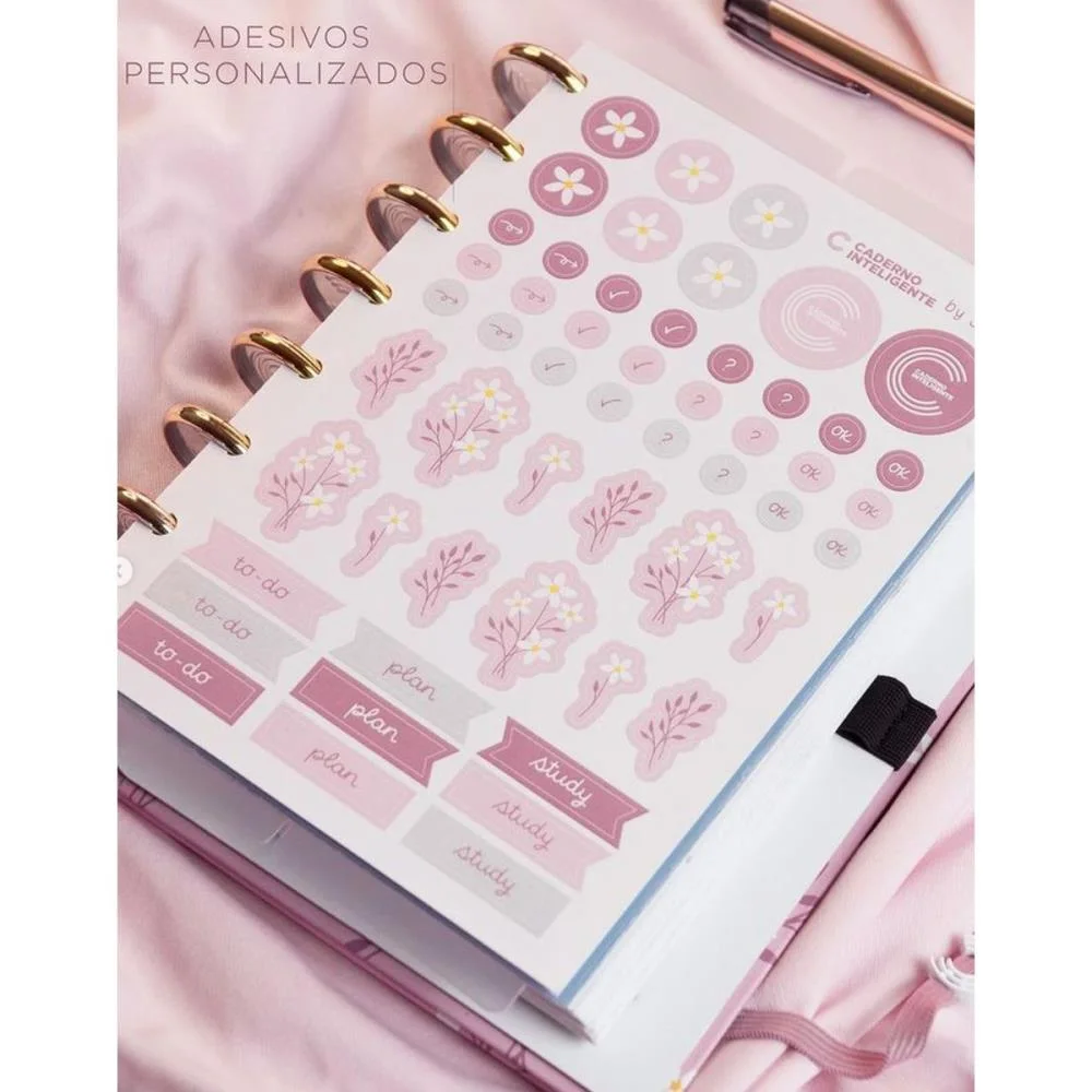 Caderno Inteligente A5 Pink Blossom  By Sof 80Fls Caderno Inteligente (Unidade) - imagem 5