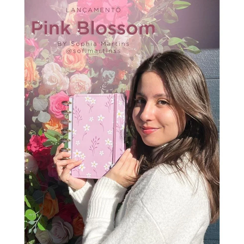 Caderno Inteligente Grande Pink Blossom  By Sof 80Fls Caderno Inteligente (Unidade) - imagem 7