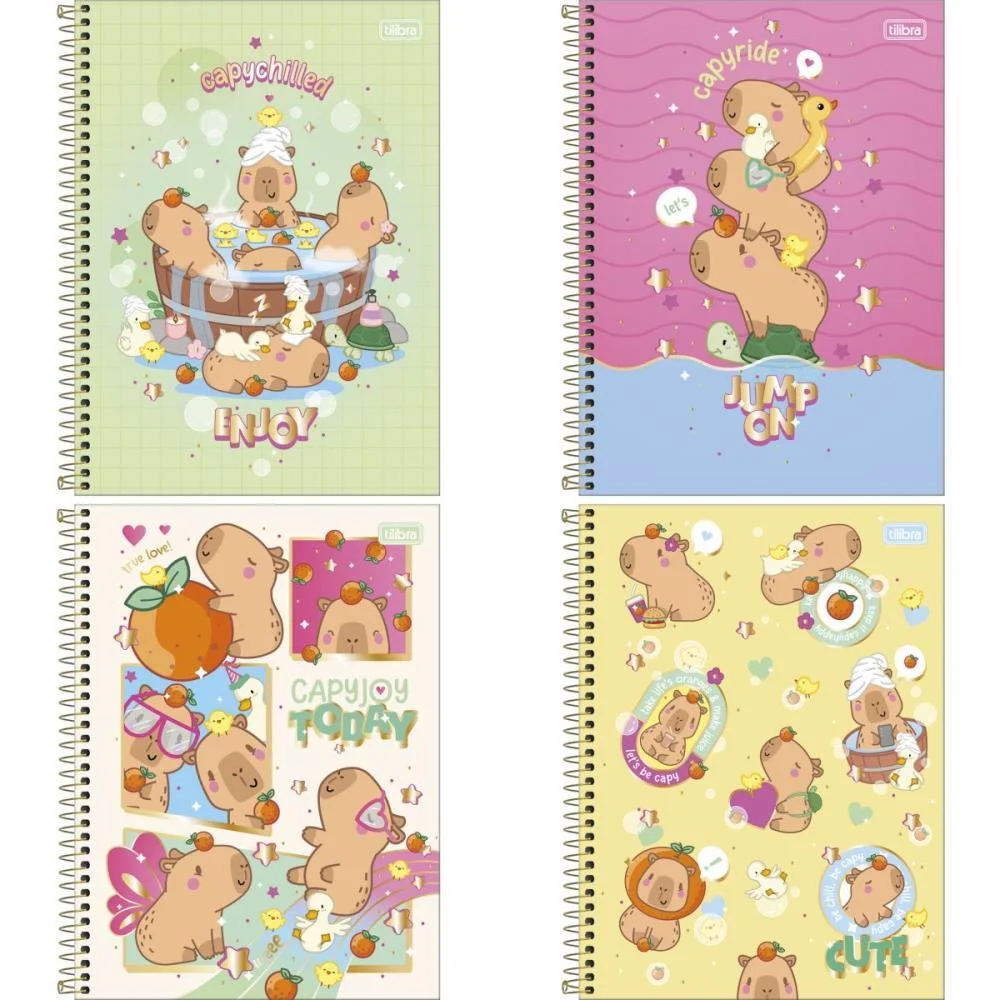 Caderno 10X1 Capa Dura Capivara Capyclub 160Fls Tilibra (Pct.c/04) - imagem 2