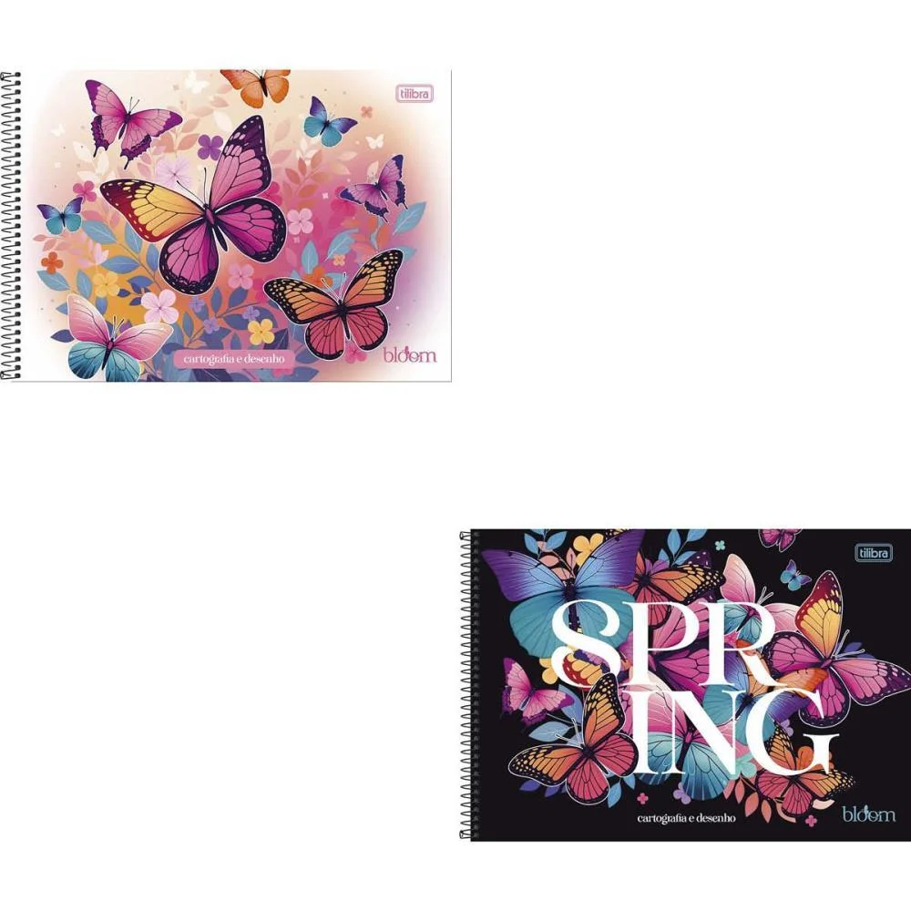 Caderno Desenho Univ Capa Dura Bloom 80Fls. Espiral Tilibra (Pct.c/04) - imagem 2