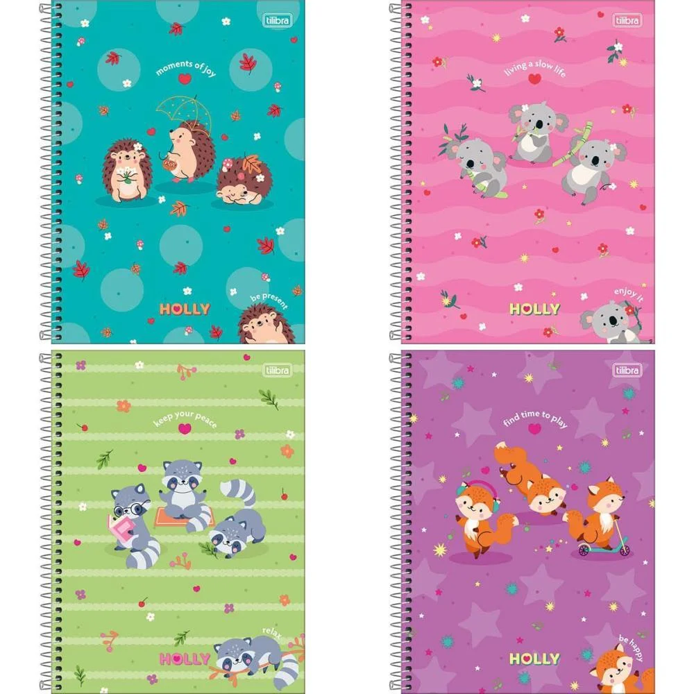 Caderno 01X1 Capa Dura Holly 80 Folhas Tilibra (Pct.c/04) - imagem 2
