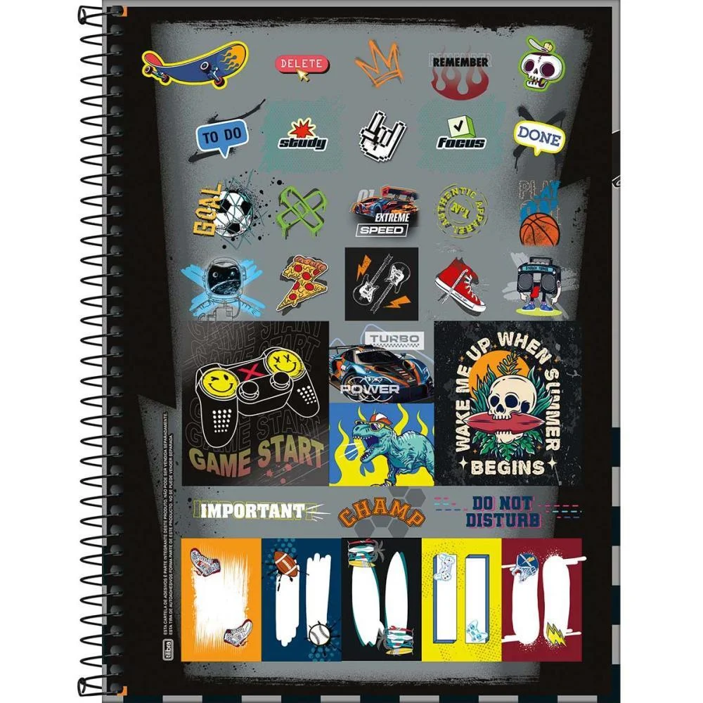 Caderno 01X1 Capa Dura Like+ 96 Folhas Masculino Tilibra (Pct.c/04) - imagem 4
