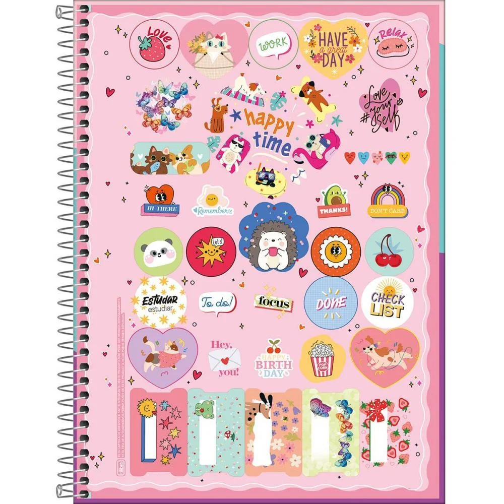 Caderno 01X1 Capa Dura Flip+ 96 Folhas Feminino Tilibra (Pct.c/04) - imagem 4