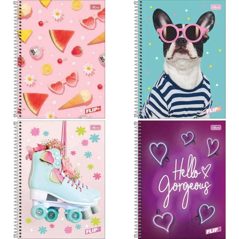 Caderno 01X1 Capa Dura Flip+ 96 Folhas Feminino Tilibra (Pct.c/04) - imagem 5