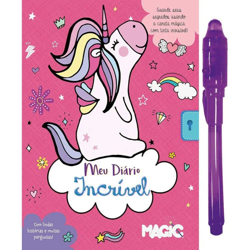 Diario Unicornios Pequeno 12X15Cm 48P Magic Kids (Unidade) - imagem 2
