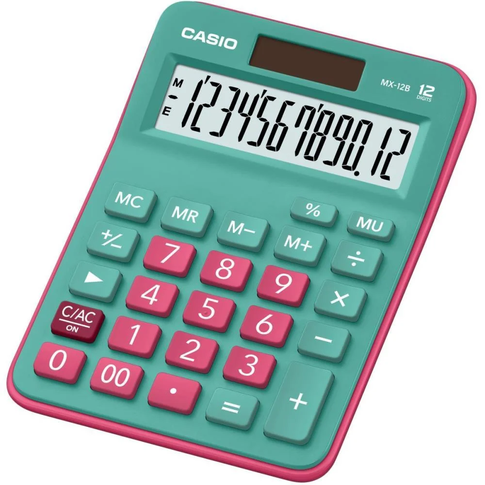 Calculadora De Mesa 12 Dig.turquesa/Pk Solar/Bater Casio (Unidade) - imagem 2