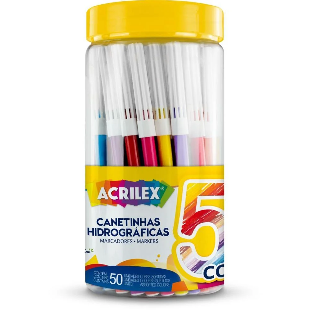 Caneta Hidrografica 50 Cores Acrilex (Cx.c/01) - imagem 3