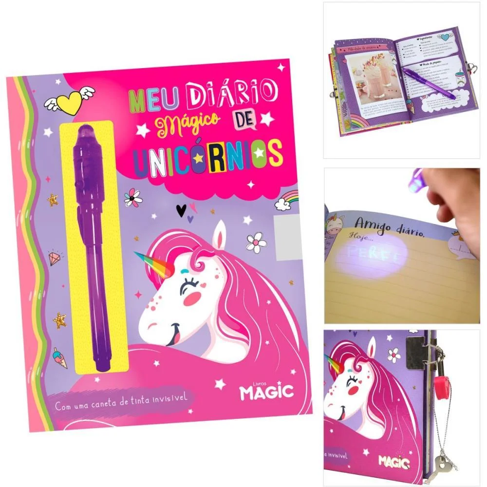 Diario Magico Unicornio C/Cadeado Gd Magic Kids (Unidade) - imagem 3
