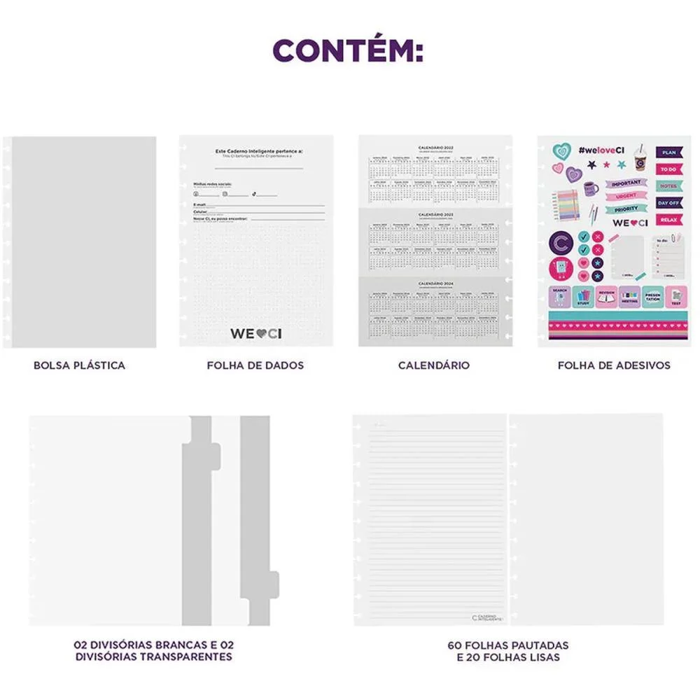 Caderno Inteligente Grande Intense Violet 80Fls 215X280Mm Caderno Inteligente (Unidade) - imagem 5