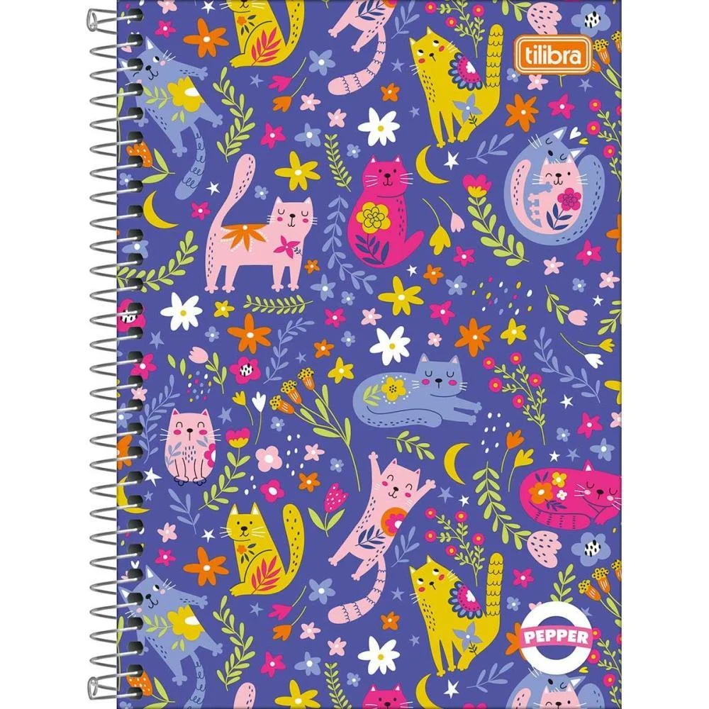 Caderno Espiral 1/4 Capa Dura Pepper 80Fls Feminino Tilibra (Pct.c/04) - imagem 5