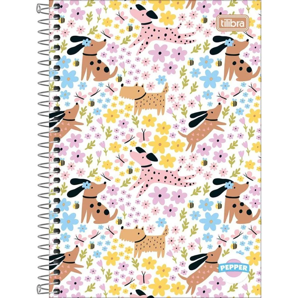 Caderno Espiral 1/4 Capa Dura Pepper 80Fls Feminino Tilibra (Pct.c/04) - imagem 7