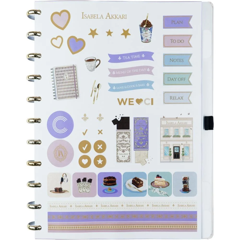 Caderno Inteligente Grande Isa Akkari Rose Key 80Fls Caderno Inteligente (Unidade) - imagem 3