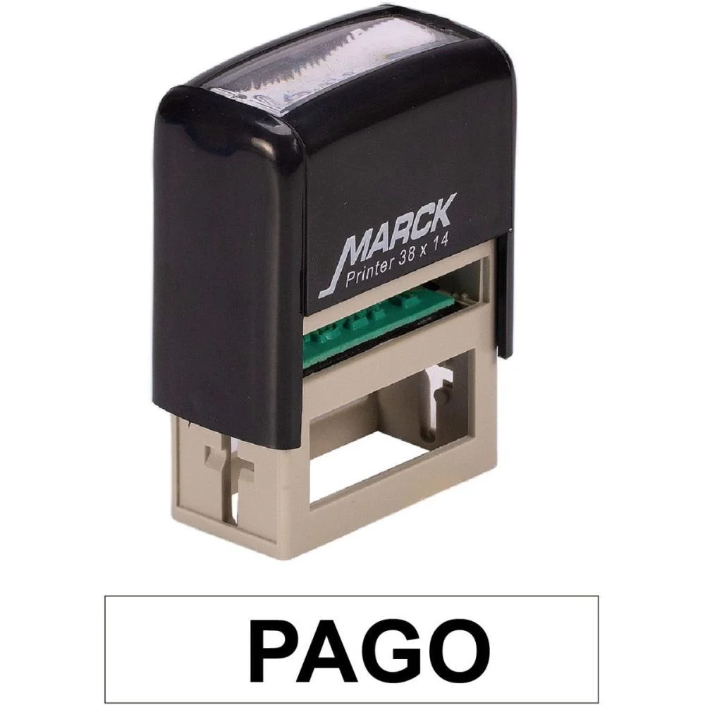 Carimbo Autoentintado Pago Padrao Autom.38X14Mm Pt Carbrink (Unidade) - imagem 5