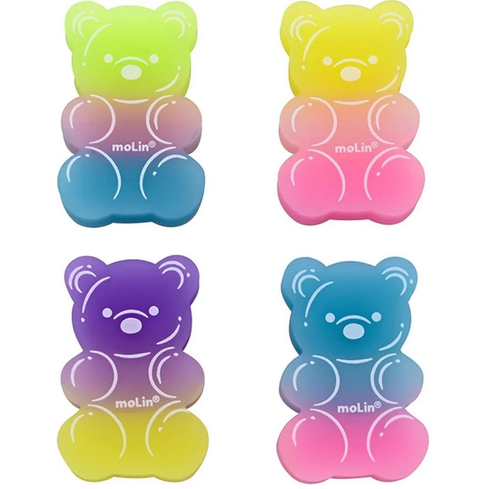 Borracha Decorada Love Urso 4 Cores Molin (Dp.c/36) - imagem 3