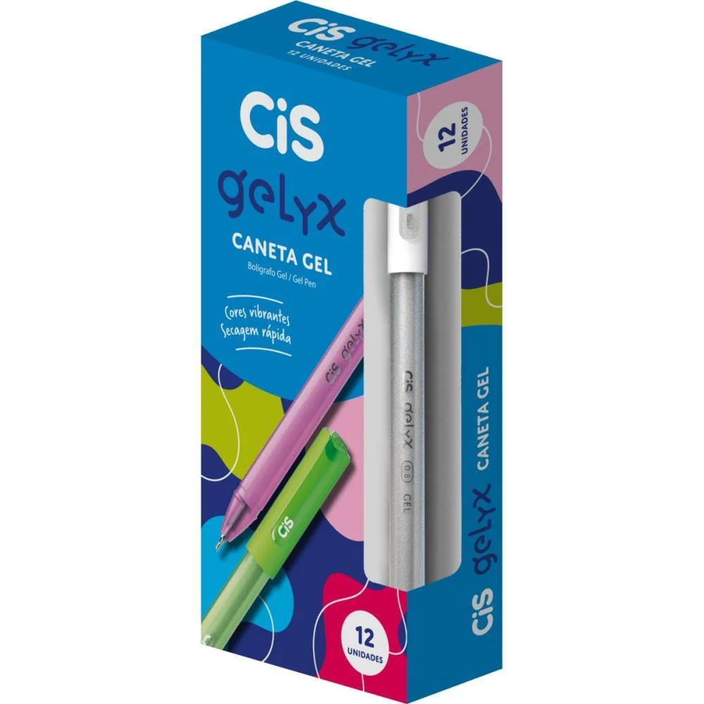 Caneta Gel Cis Gelyx Branca 0,8 Mm Sertic (Cx.c/12) - imagem 4