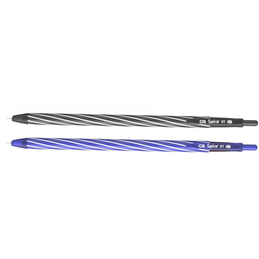 Caneta Esferografica Retratil Cis Spiro 0.7Mm Azul/Preta Sertic (Dp.c/36) - imagem 3