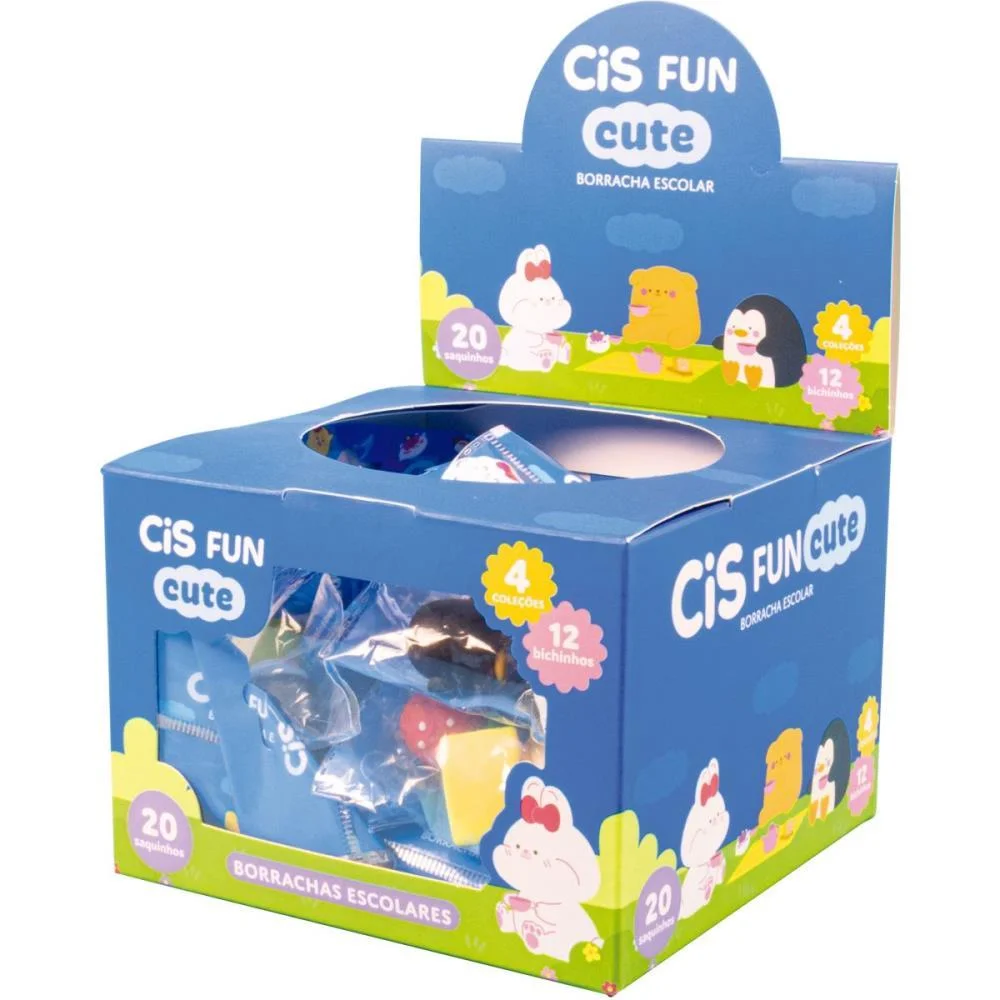 Borracha Decorada Cis Fun Mini 3D Bl.c/03 Sortid Sertic (Dp.c/20) - imagem 2