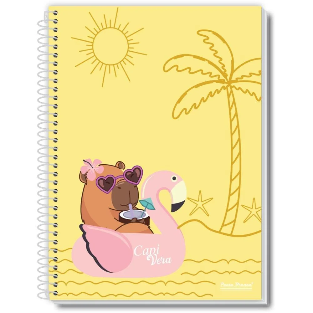 Caderno 01X1 Capa Dura Capivera 80Fls. Pauta Branca (Pct.c/03) - imagem 3