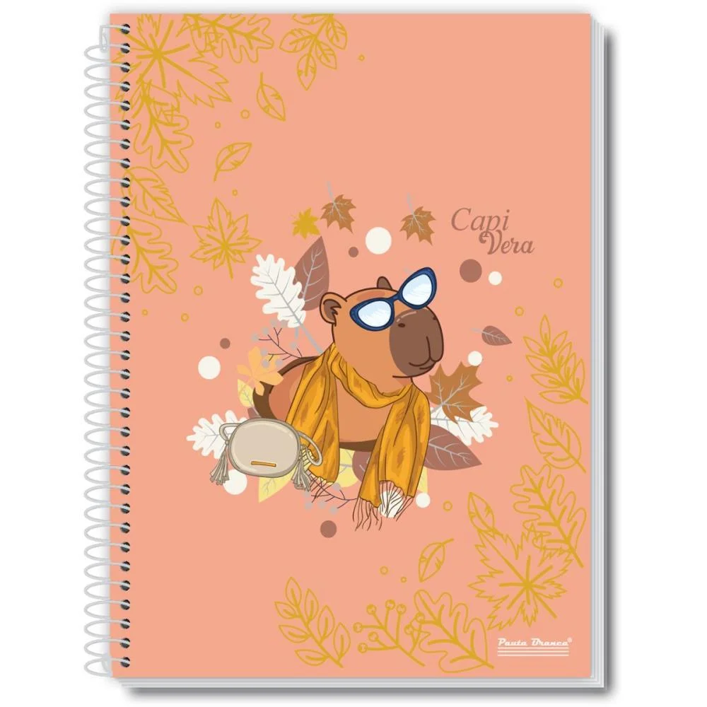 Caderno 01X1 Capa Dura Capivera 80Fls. Pauta Branca (Pct.c/03) - imagem 4