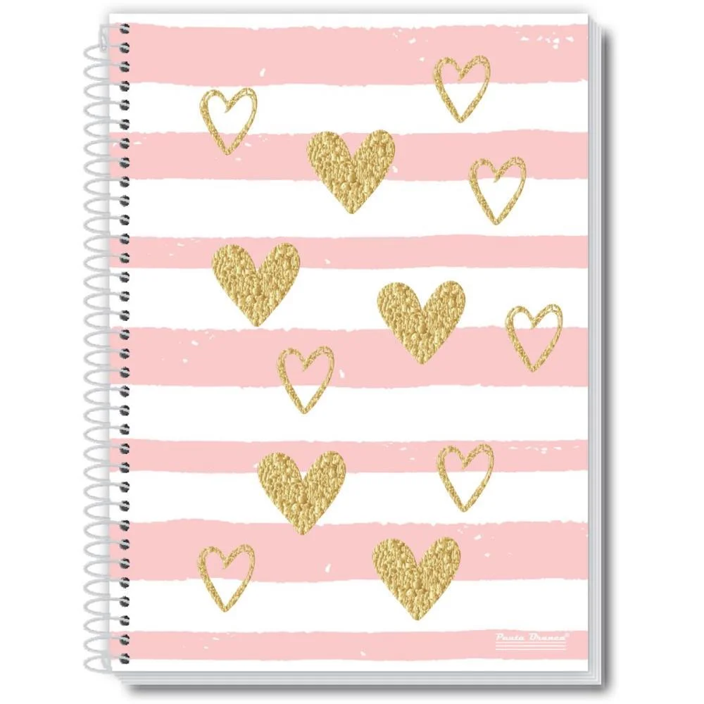 Caderno Espiral 1/4 Capa Dura Amo 80Fls. Pauta Branca (Pct.c/05) - imagem 2