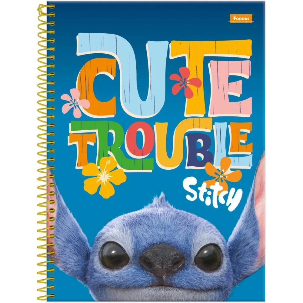 Caderno 10X1 Capa Dura Stitch Movie 160F Foroni (Pct.c/04) - imagem 4