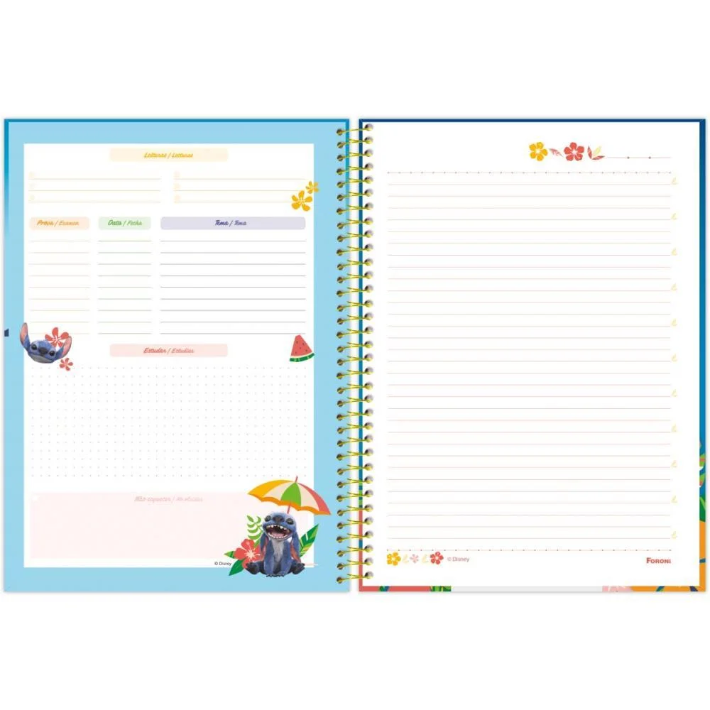 Caderno 10X1 Capa Dura Stitch Movie 160F Foroni (Pct.c/04) - imagem 9