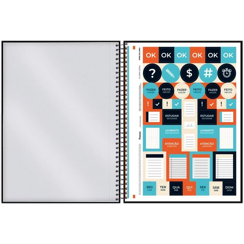 Caderno 01X1 Capa Dura Freewave 80F Foroni (Pct.c/04) - imagem 7